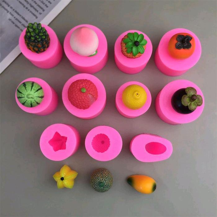 CETAKAN LUKCHUP FONDANT PUDDING JELLY BENTUK BUAH-BUAHAN UNTUK DEKORASI KUE DAN DESSERT