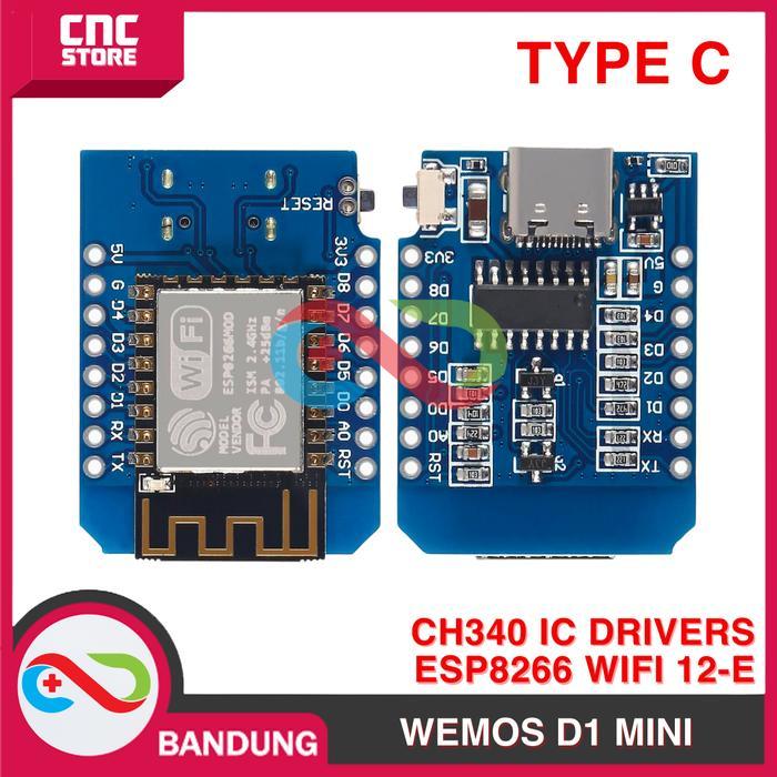 JTTOP" WEMOS D1 MINI ESP8266 TYPE-C 4MB LUA WIFI IOT INTERNET MCU MINI ESP8266 TYPE-C
