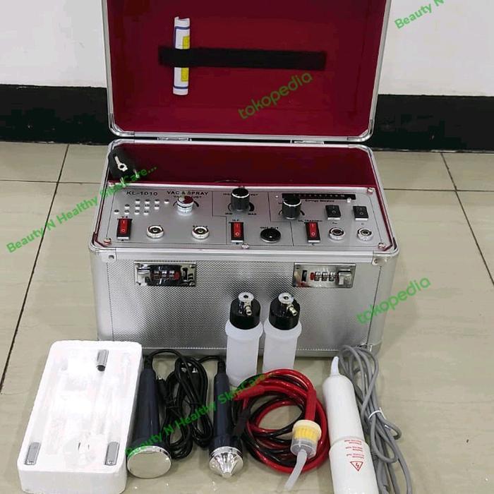 Beauty Healthy 4 in 1 Alat Facial Galvanic Vaccum Komedo HF Spray Perangkat Perawatan Kulit Efektif
