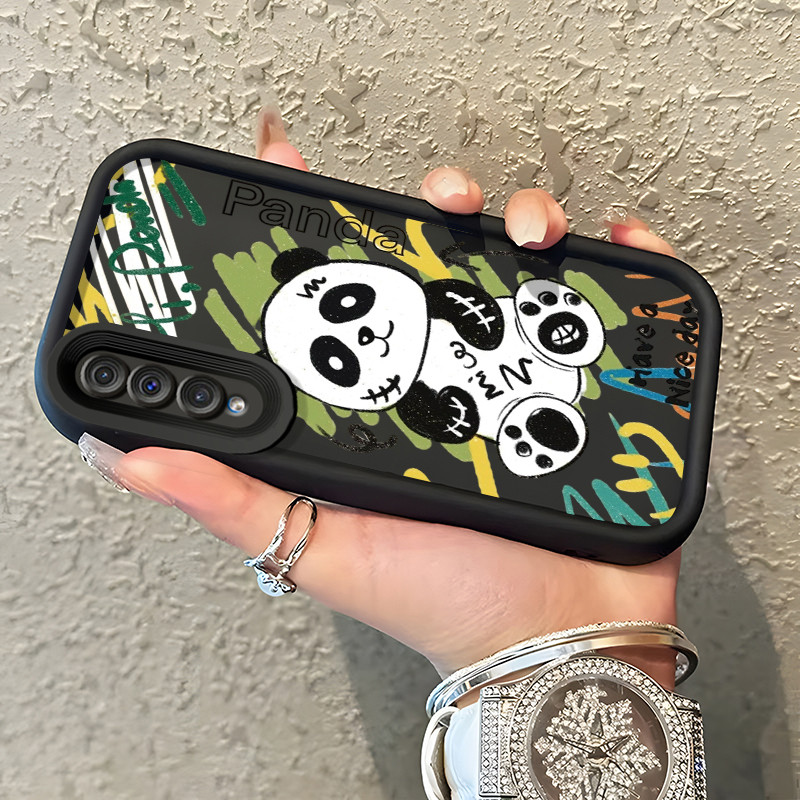 Casing Hp Samsung Galaxy A50 A50s A30s Case Casing Panda kecil yang rusak pola Kasus HP Tangga Langi