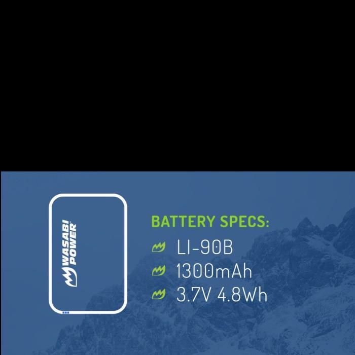 Wasabi Power Battery For Olympus Li-90B Li-92B Li90B Li92B Li 90B 92B Tough Tg1 Tg2 Tg3 Tg4 Tg5 Tg6
