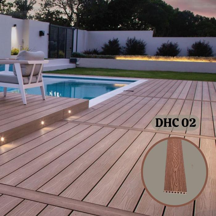 Decking Lantai Flooring WPC Conwood 2.9m & PVC Flooring DHC Lantai Outdoor Motif Kayu Tahan Air &