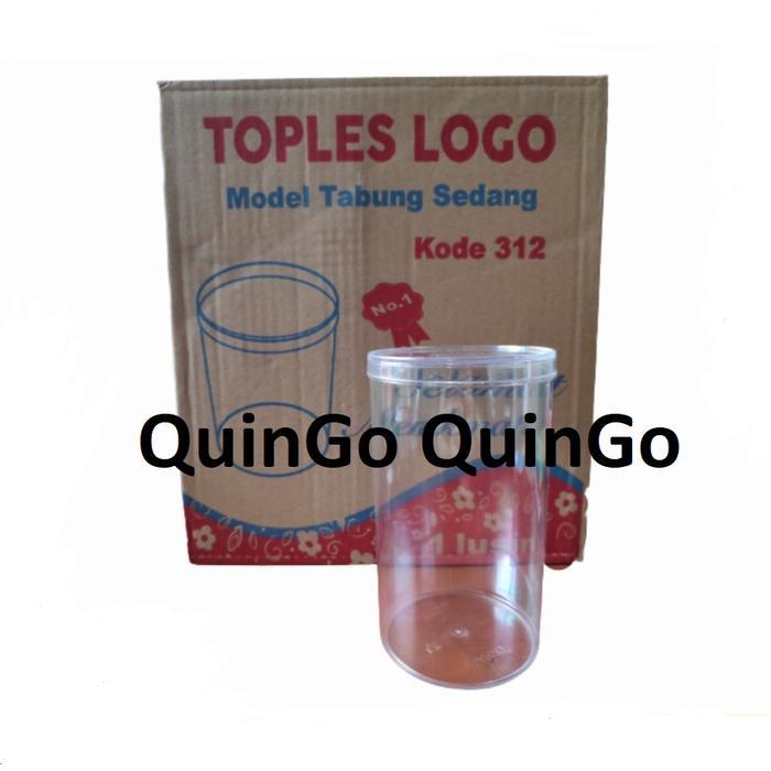 TOPLES NASTAR KUE KERING PLASTIK MIKA TABUNG TINGGI LOGO 312 PANJANG