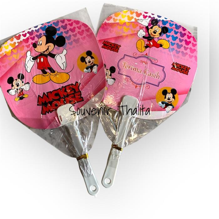isi 50 pcs Souvenir kipas Miki / Souvenir kipas cantik dan lucu
