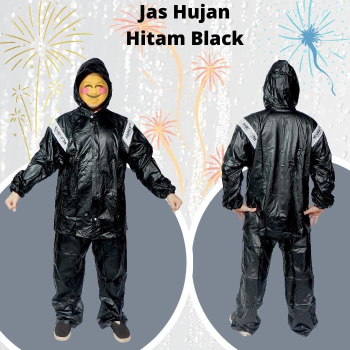 Jas Hujan mammoth black jaket celana