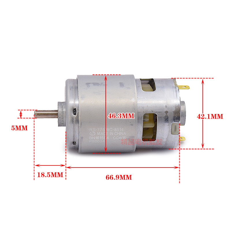 Mabuchi Rs-775Wc-8514 Motor Dc 12V 14.4V 18V 19.2V High Speed Torque High Power 775 Motor For
