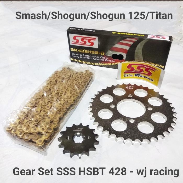 Gear Set Sss 428 Hsbt Smash / Shogun 125 / Titan / Smash New
