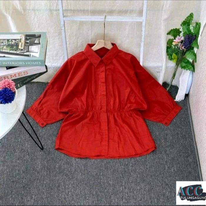 BATWING BAJU ATASAN WANITA OOTD HIJAB KEKINIAN LENGAN PANJANG SIMPLE ELEGAN