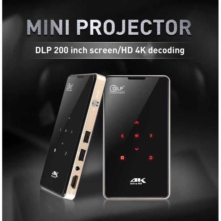Proyektor DLP P09-II 1/8GB 4K Android Projector Intelligent Touch P09