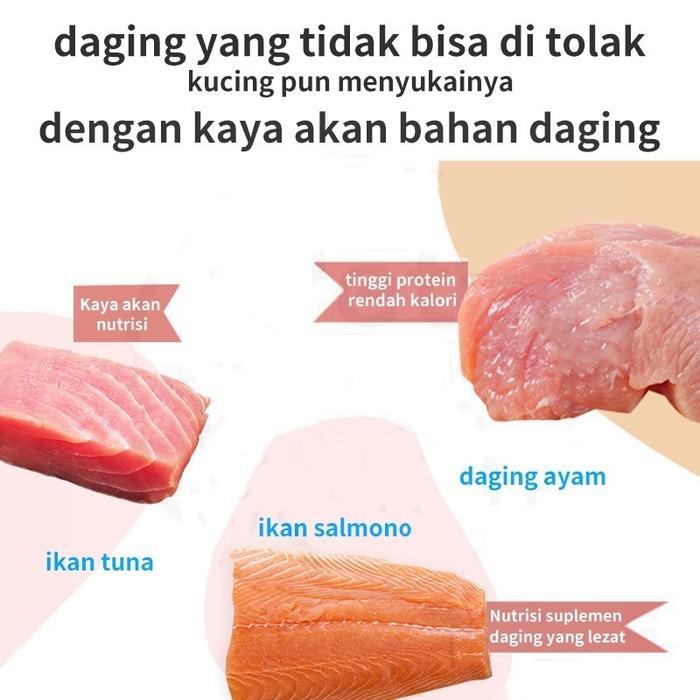 100Pcs Bixia Cat Snack Tersedia 4 Rasa Salmon/Tuna/Chicken/Beef Makanan Basah Kucing Creamy Treats