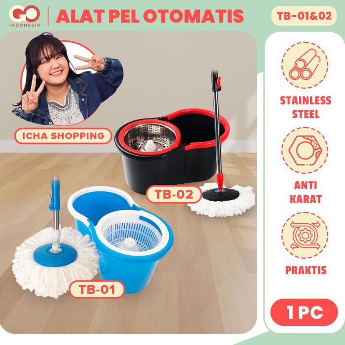 GO X ICHA Pel Lantai Spin Mop Dengan Ember Pel Putar Untuk Pembersih Lantai