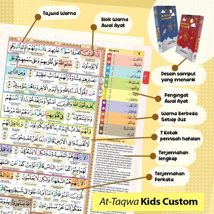 Alquran Attaqwa For Kids Free Custom Nama Ukuran A5 Tbk