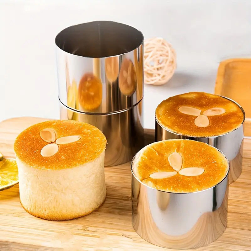 Round Stainless Steel Mousse Cake Mold Baking Tools-Making Cake Decoration Tool Pastry Cake Mousse