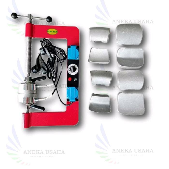 ANEKA USAHA Alat Tambal Ban Elektrik Otomatis Timer 2 Tungku dengan 5 Bantalan Ganda untuk Keperluan
