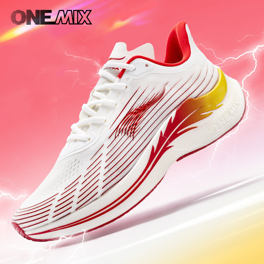 Onemix New Men Marathon Running Shoes For Women Breathable Sneakers Lace Up Athletic Shoes