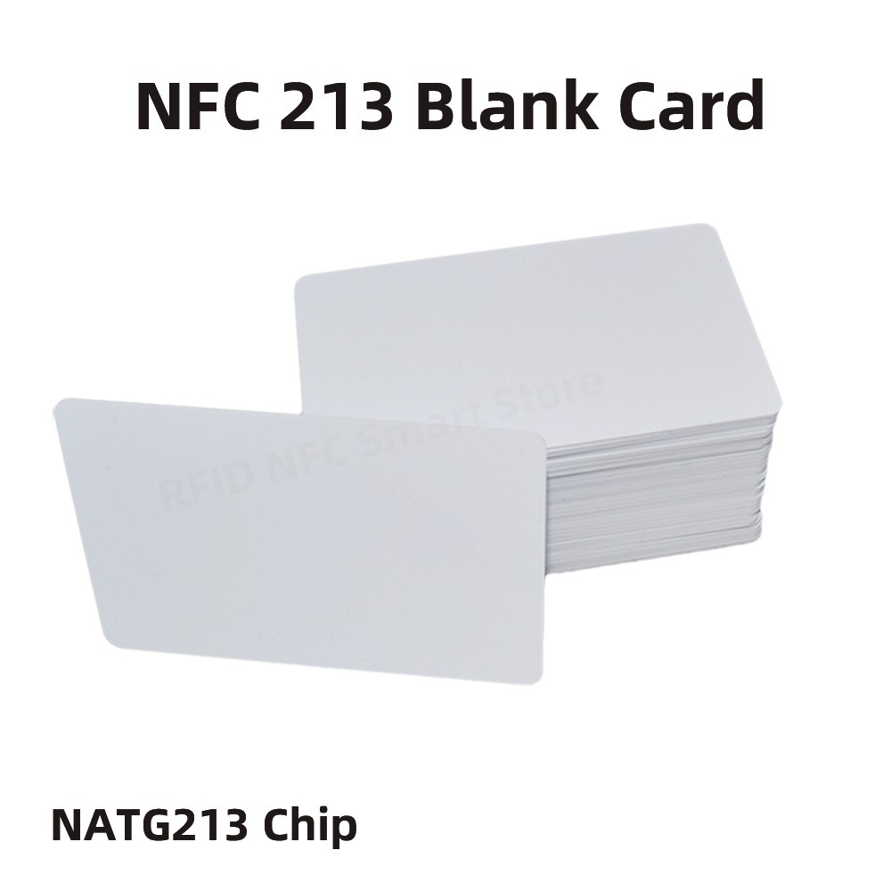 NFC NTAG 213 Blank Card PVC 13.56MHz Waterproof 144Bytes NFC Business RFID NTAG 213 Card