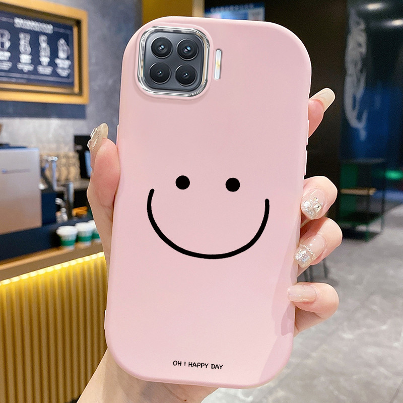 Casing Hp Untuk OPPO A93 Reno 4F Reno 4 Lite F17 Pro Case Casing Senyum kematian pola Kesing HP Cesi