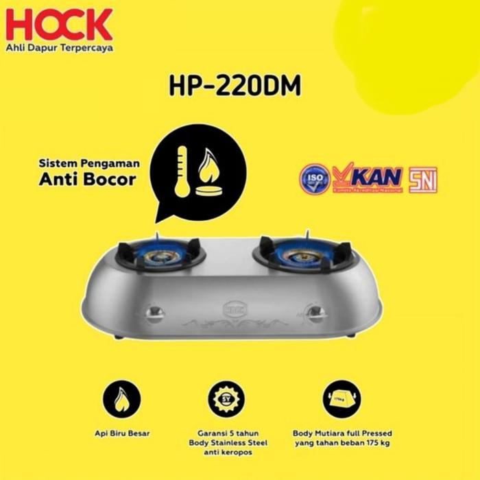 Hock : Hp-220Dm Kompor Gas 2 Tungku Dwi Mutiara Hp 220 Dm Stainless Premium