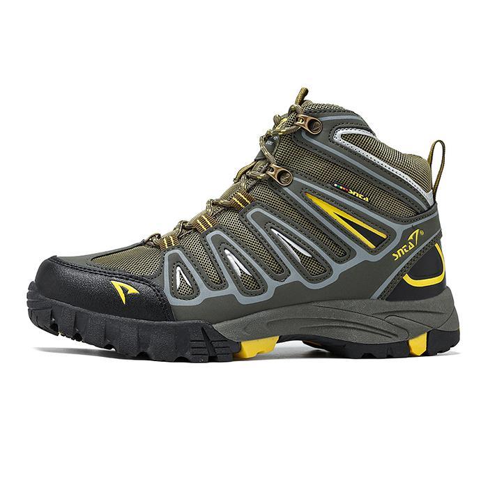 Sepatu Gunung Pria Snta 500 Green Yellow SNTA Hiking Shoes