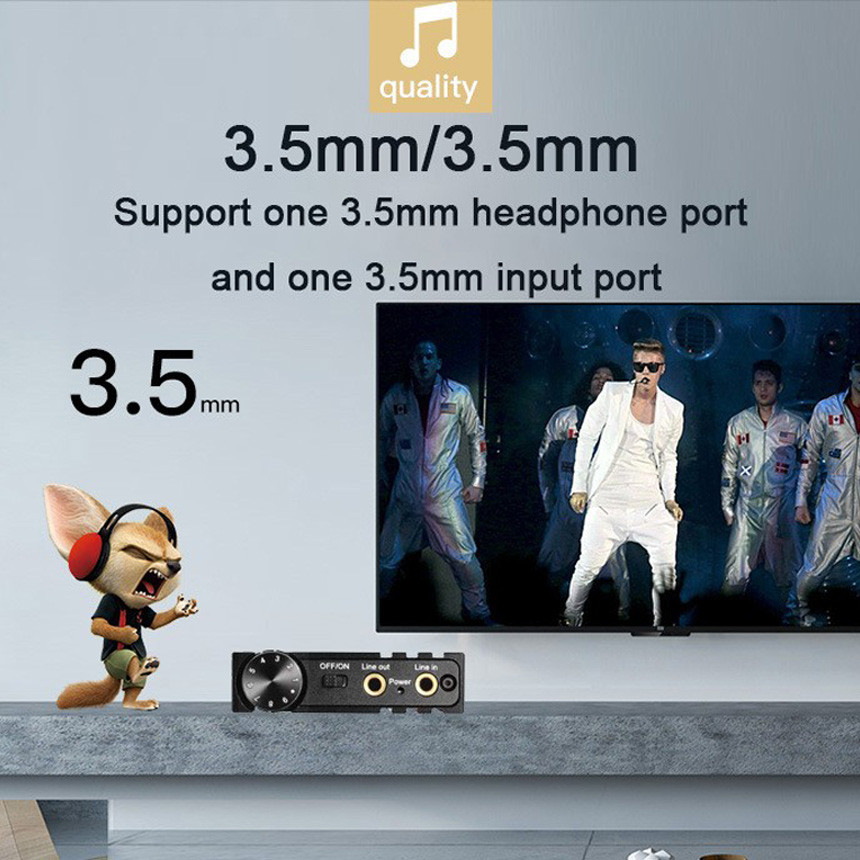 HIFI headphone amplifier Portable Hifi Earphone Amp With Bass Volume Control For