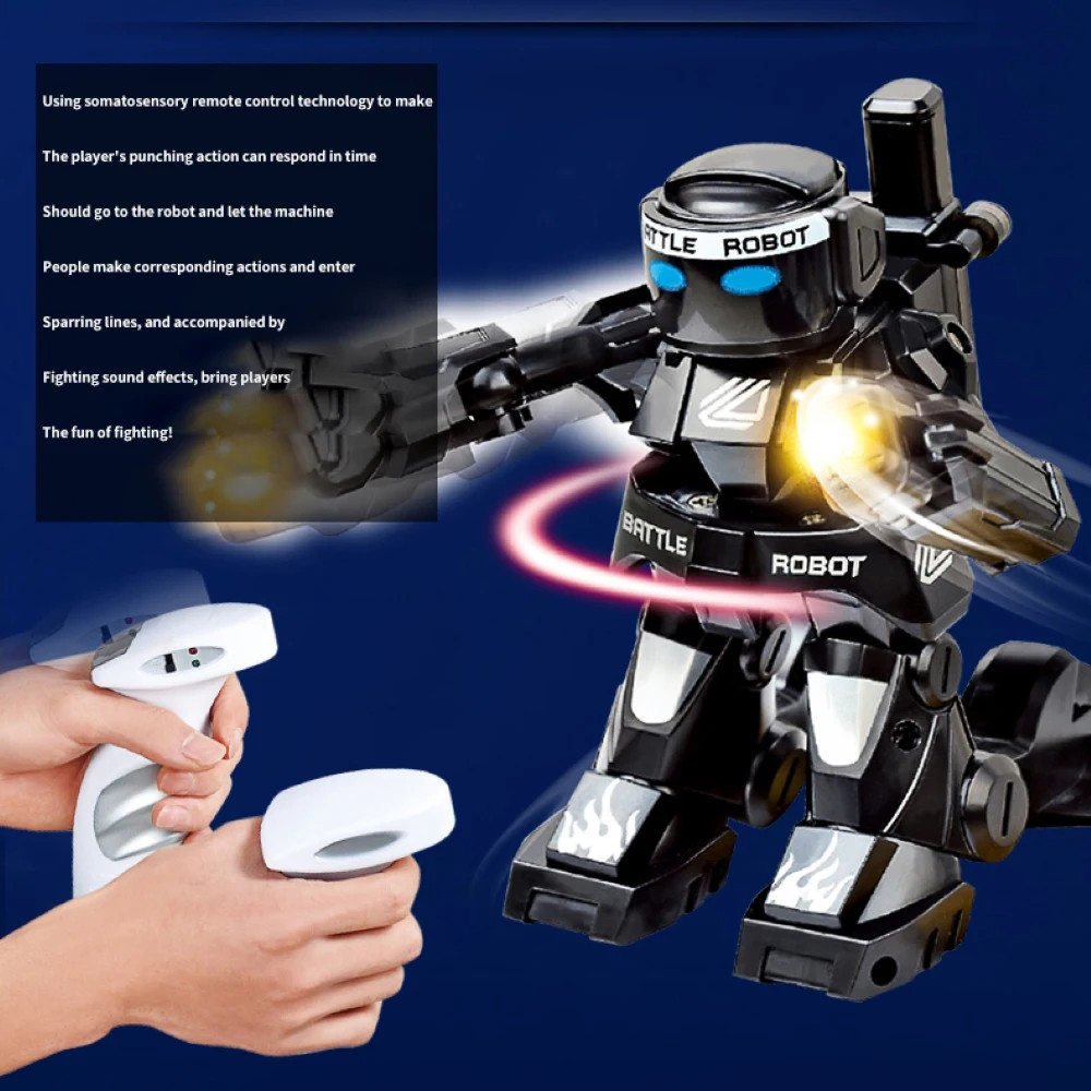 RC Robot Battle Boxing Robot 2.4G Remote Control Robot Light Sound Effects Humanoid Fighting Robot