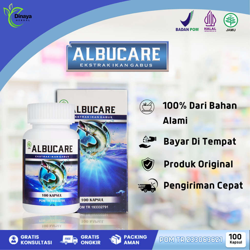 Albucare Kapsul Albumin Ekstrak Ikan Gabus Obat Mempercepat Pemulihan Pasca Operasi Bedah Patah Tula
