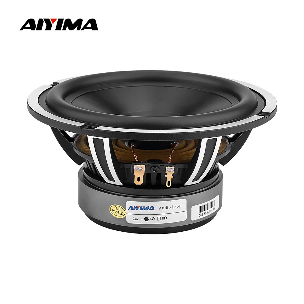 AIYIMA 1Pcs 6.5 Inch 4 Ohm 50W Woofer Speaker 6.5" Audio HiFi Home Theater KTV Music Speaker
