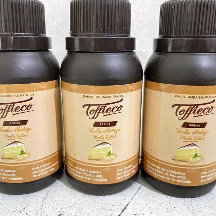 (100 Gram) Toffieco Perisa Vanilla Butter Botol Perisa Vanilla Mentega Toffieco Vanilla Butter