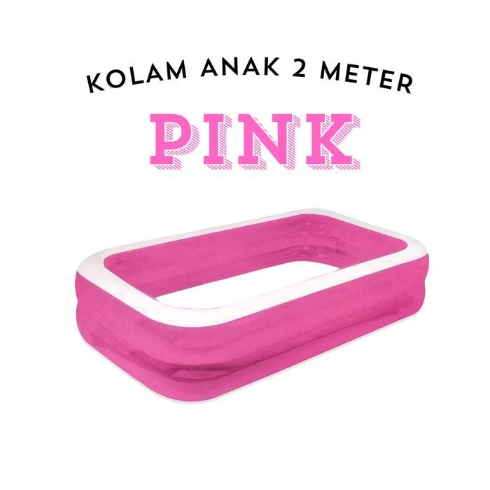 Kolam renang anak 2 meter warna pink dan biru termurah dari kidszone Mainan