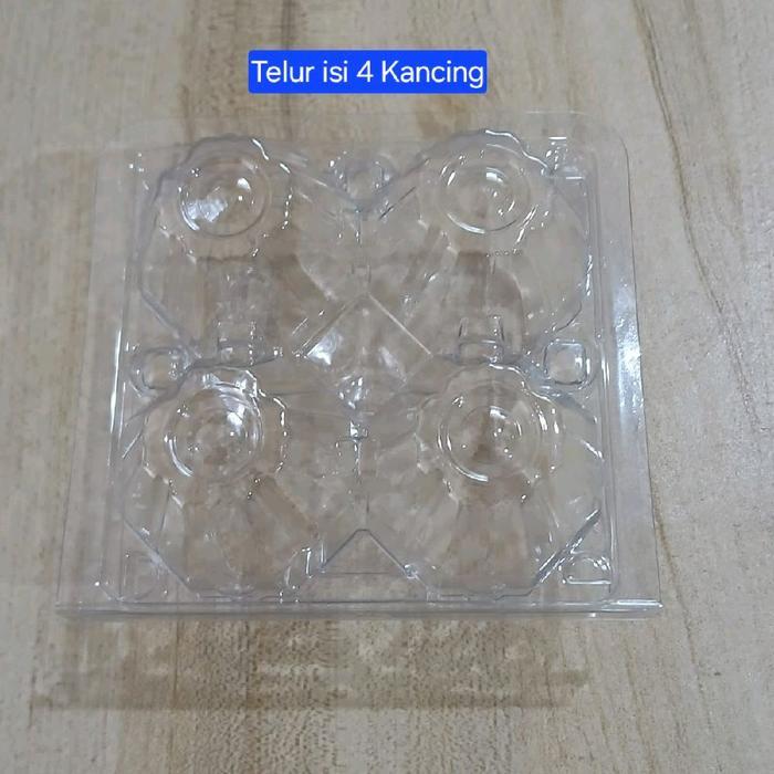 50Pcs Mika Tray Telur Isi 4 Kancing / Mika Telur / Tempat Telur