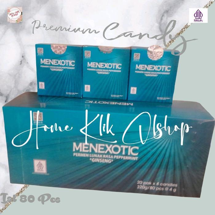 MENEXOTIC Candy Isi 80 PcsPremium CandyPermen HerbalMen ExoticOriginal BpomStamina Pria Food