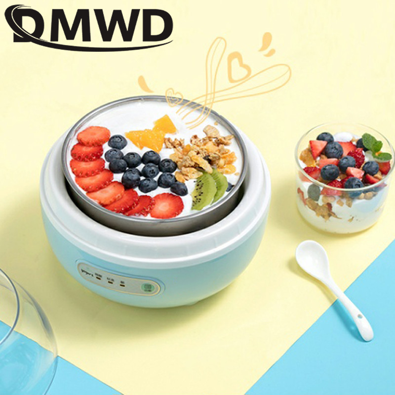 DMWD Electric Yogurt Machine Automatic Timing Sour CreamRice Wine Leben Fermentater Yoghurt