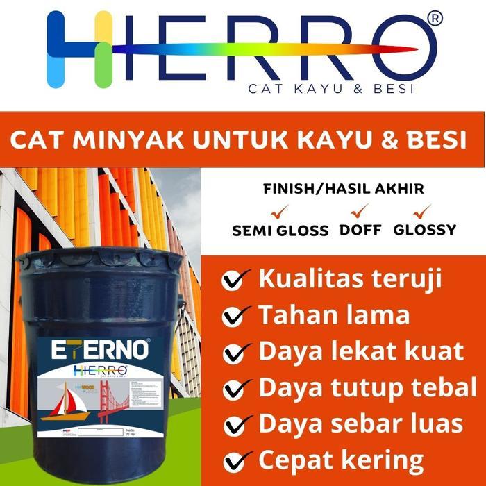 Cat minyak - Cat sintetik - Cat kayu dan cat besi HITAM Eterno 1 pail