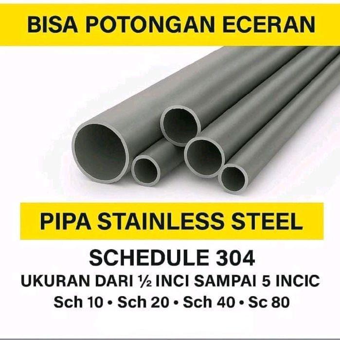 Pipa Schedule 3" Inch Stainless Sch 10 Od 89 Mm Tebal 3 Mm (304)