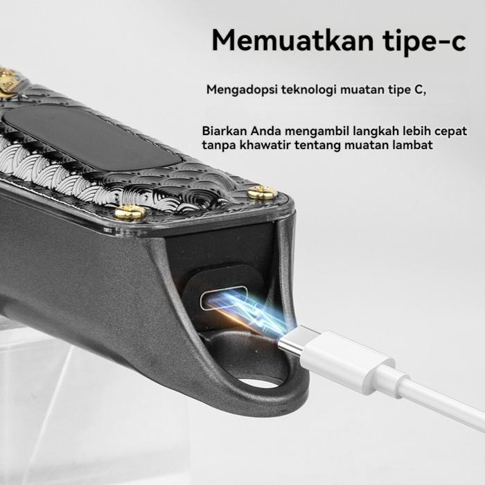 2025 NEWAlat Cukur Rambut Elektrik Hair Clipper Alat Potong Rambut Cliper Rambut Naga Emas Cordless
