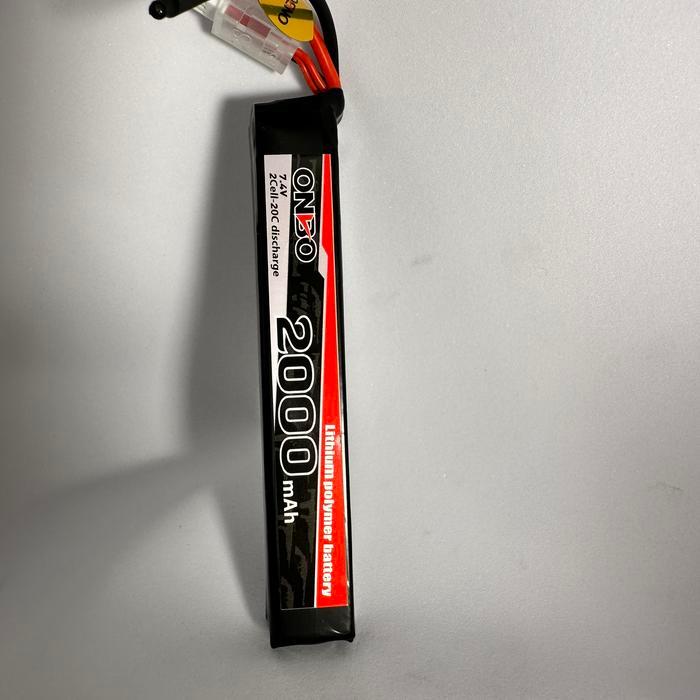 LIPO 2S SUGUS 7.4V 2000MAH 20-40C UNTUK AIRSOFT ONBO POWER - REMOTE, TOY, CONTROL ORIGINAL QUALITY