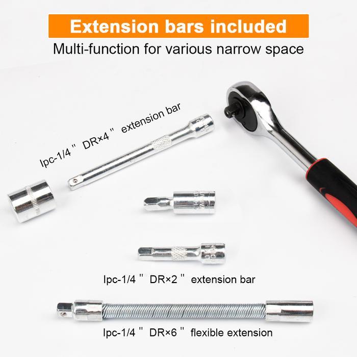 kunci sok 1 set komplit murah 46pcs,Kunci bengkel motor komplit,Obeng set komplit serbaguna,Obeng