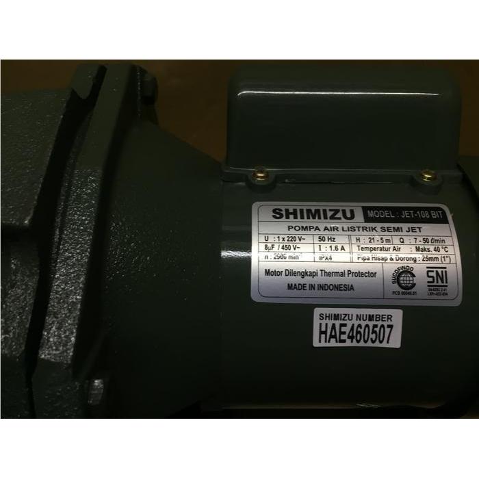 SHIMIZU JET 108 Mesin pompa air semi jet pump shimizu jet 108 bit