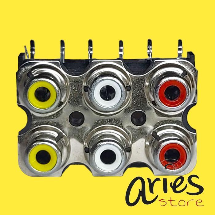 Soket Rca Isi 6 Kuning Dvd Soket Rca 6Pin