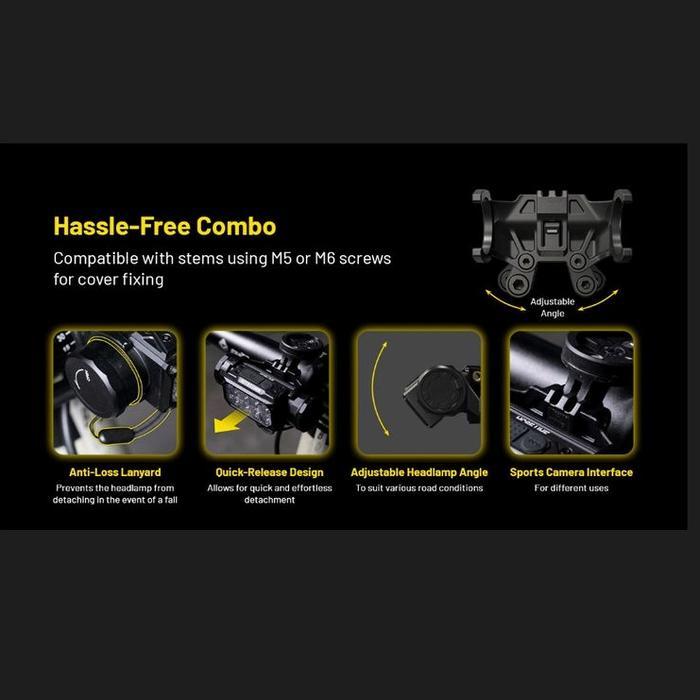 Bike Mount Nitecore Bm06 Specialy Designed For Hc60 Uhe, Hc65 Uhe And Hc7 Uhe Co