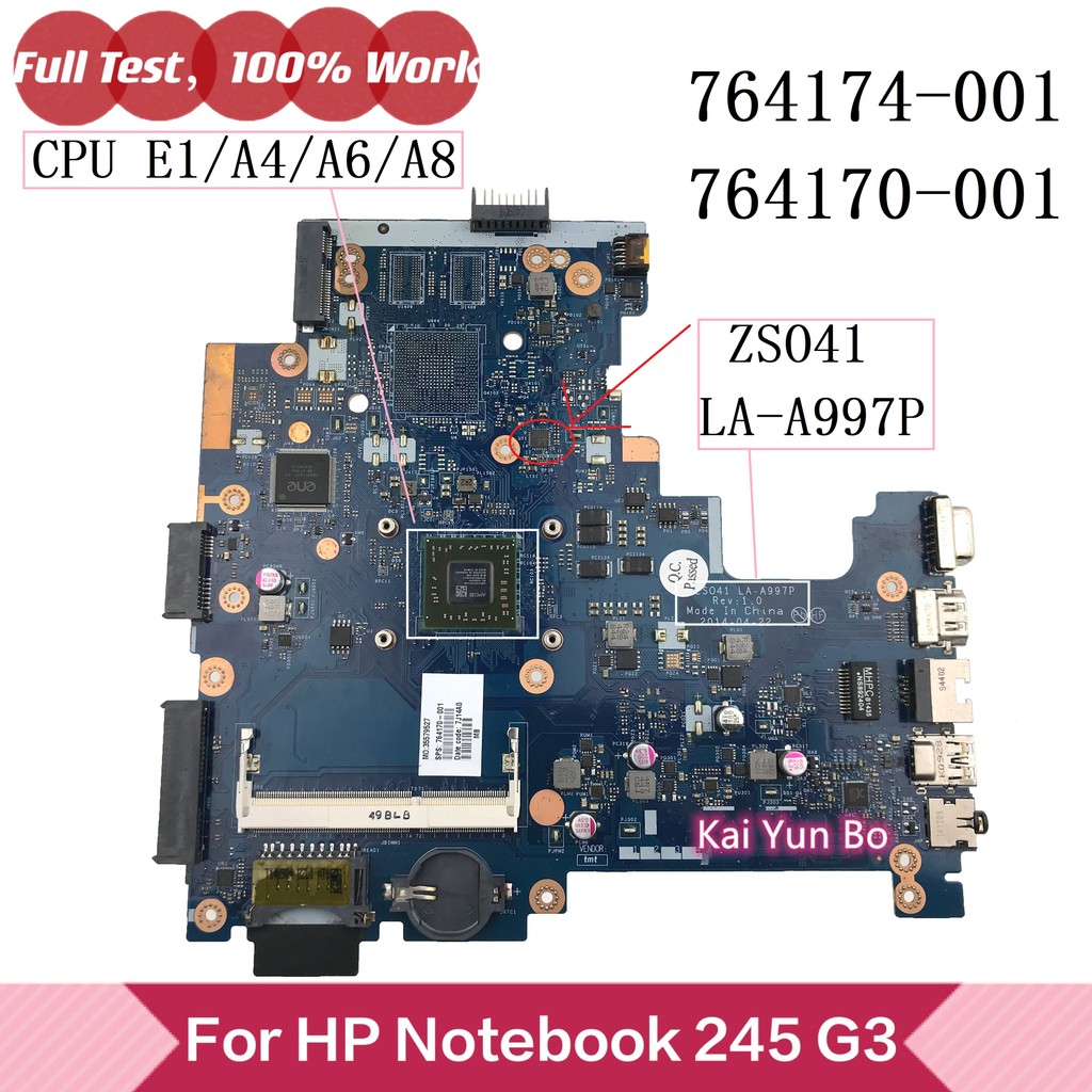 764174-001 764170-001/501/601 For HP 14-G 245 G3 14-g006la 14-g008AU Laptop Motherboard ZSO41 LA-A99