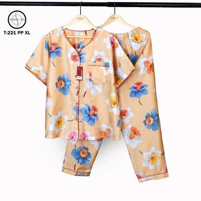 Greet Night Wear Piyama Organic Silk Greet Model Pp Oblong Size Xl
