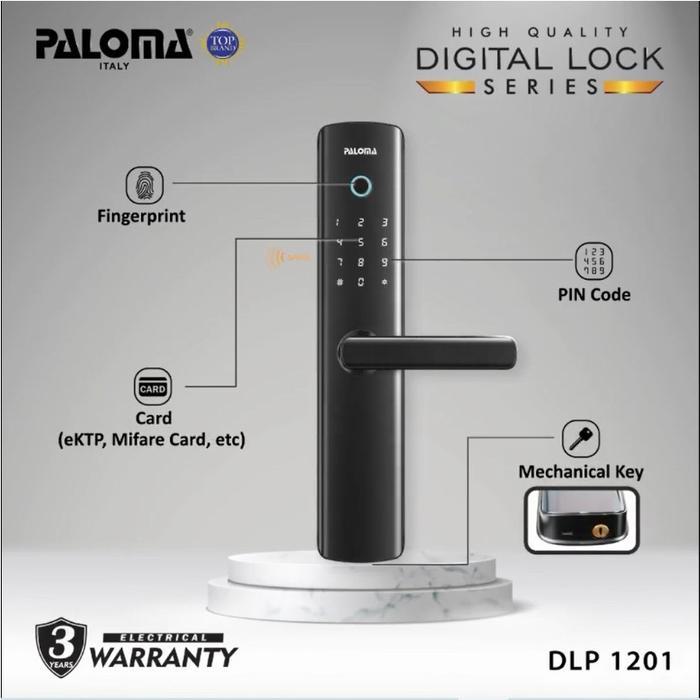 Smart Digital Lock Paloma Dlp 1201 Black