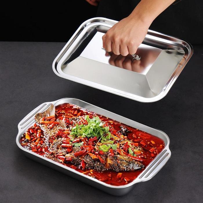 IZUMA PAKET PRASMANAN JUMBO 3PCS FULL TUTUP PRASMANAN STAINLESS STEEL TEMPAT WADAH SAJI MAKANAN