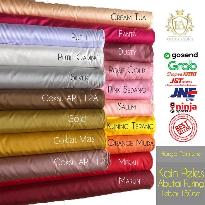Kain Peles Furing Per Meter Abutai Habutai Abutai Dekorasi