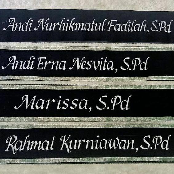 Slempang , selendang wisuda , slempang wisuda bordir, slempang bludru