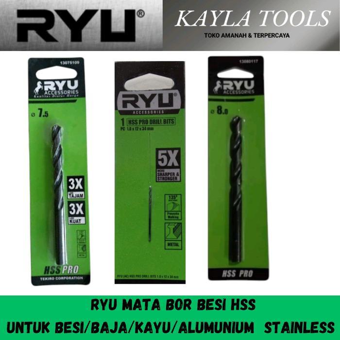 RYU BY TEKIRO MATA BOR BESI HSS PRO (Besi/Baja/Alumunium/Kayu/Stainless)