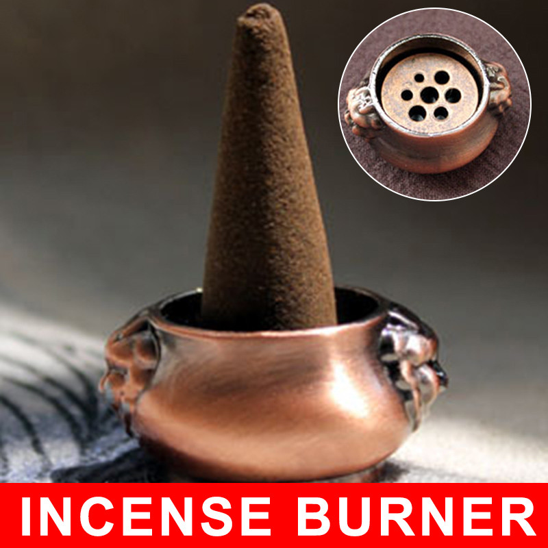 Tempat Dupa Piring Stik Kerucut Dekorasi Taman Rumah Antik Mini Pembakar Dupa Lubang Tempat Dupa Que