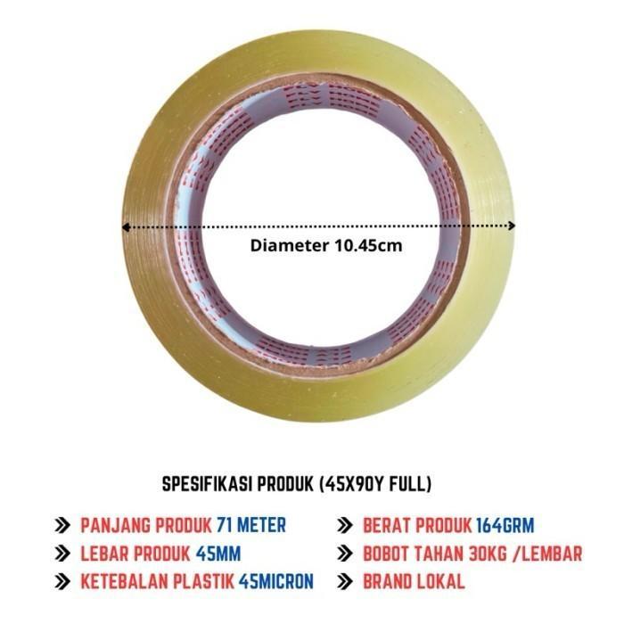 LAKBAN BENING 1 DUS 90YARD - KUALITAS PACKING