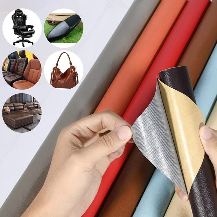 "New" Stiker Kulit Tambal Sofa Jok Motor Mobil Rusak Robek Tahan Gores Lem Strong Multifungsi